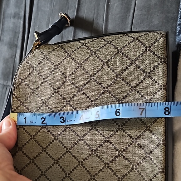 Lunamoon Womens Adjustable Crossbody Strap Navy Gray Diamond Pattern Bag - Picture 8 of 10